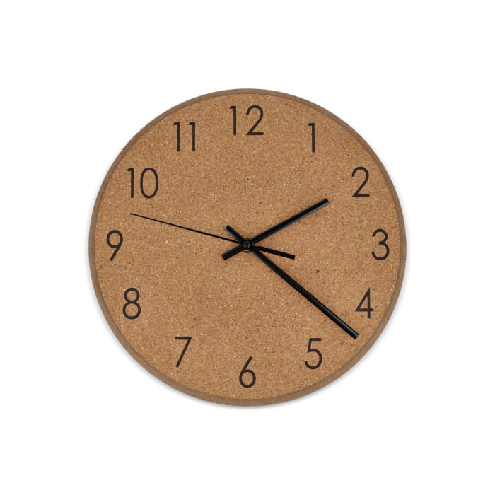 Korkowy zegar ścienny