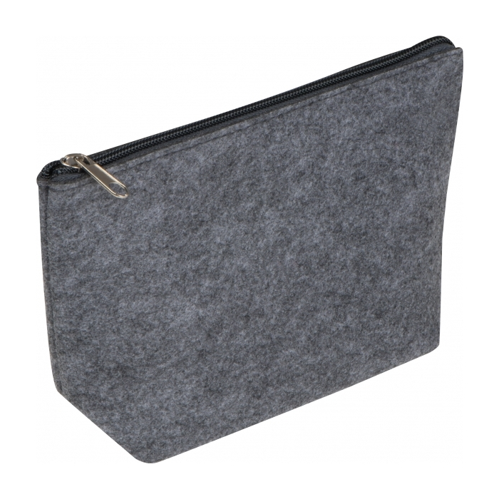Kosmetyczka z filcu RPET CREMONA, ciemnoszary