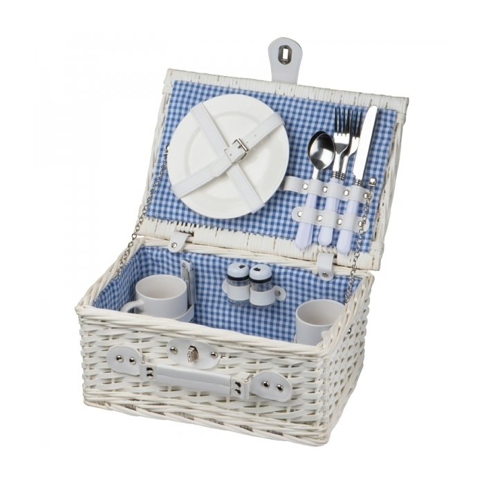 Kosz piknikowy dla 2 osób EMMERLEV, biały