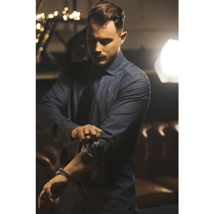 KOSZULA PURPLE BOW 143 SLIM FIT