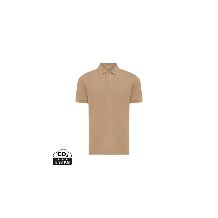 Koszulka polo z bawełny z recyklingu Iqoniq Yosemite brązowy