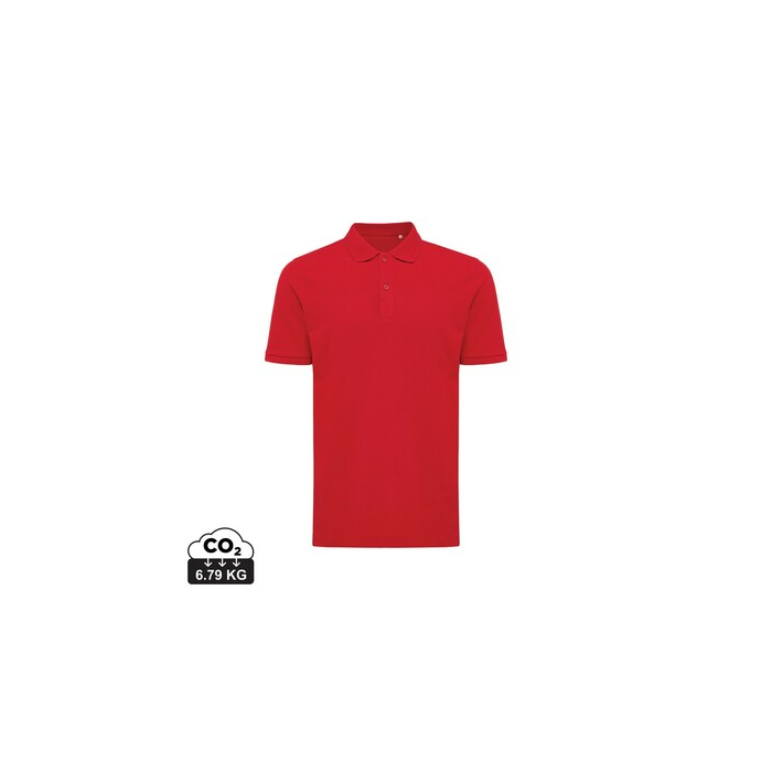 Koszulka polo z bawełny z recyklingu Iqoniq Yosemite czerwony