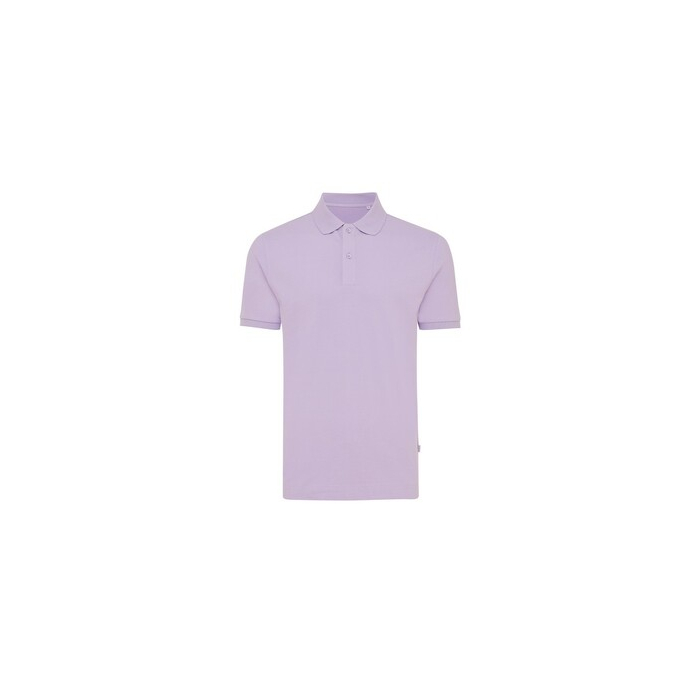 Koszulka polo z bawełny z recyklingu Iqoniq Yosemite lawendowy