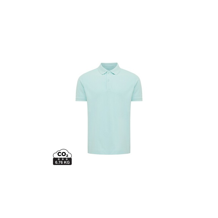 Koszulka polo z bawełny z recyklingu Iqoniq Yosemite zielony