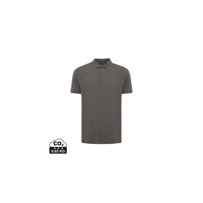Koszulka polo z bawełny z recyklingu Iqoniq Yosemite szary