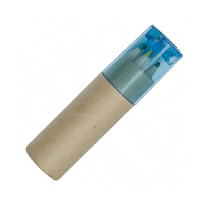 Kredki drewniane 6 kolorów BECKY, niebieski