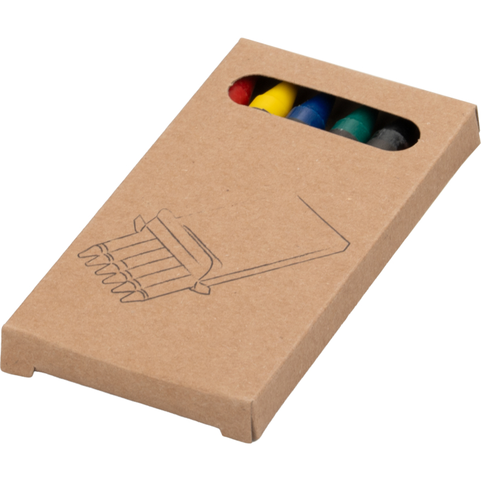 Kredki świecowe 6 kolorów, wielokolorowy