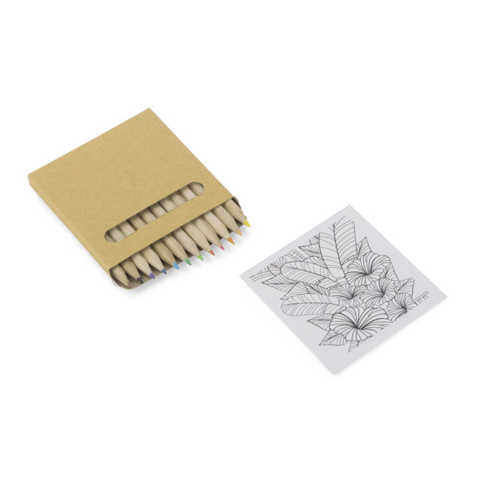 Kredki z kolorowanką LOTI beżowy (naturalny)