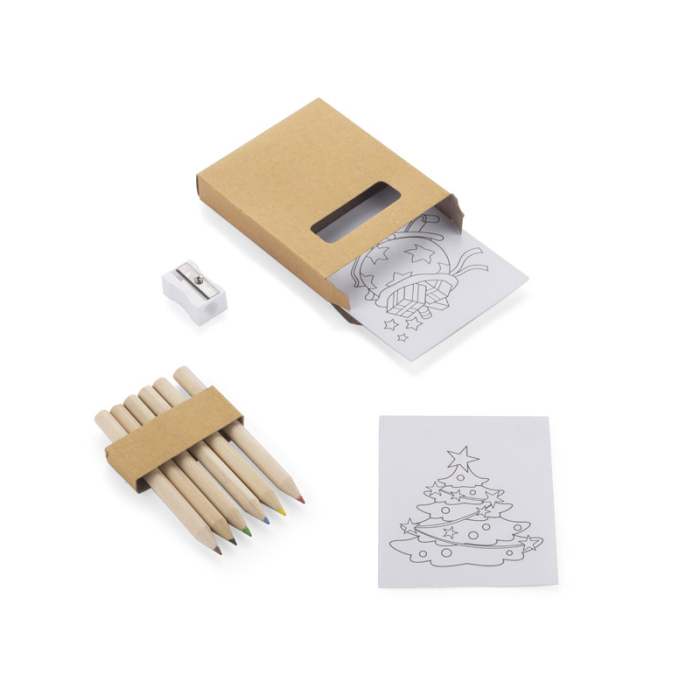 Kredki z kolorowanką SANTI brązowy