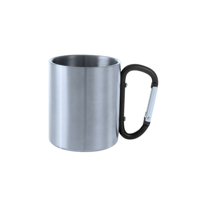 Kubek 210 ml z karabińczykiem czarny