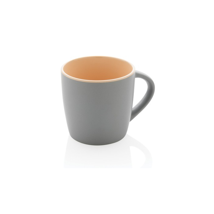 Kubek ceramiczny 300 ml brązowy, szary