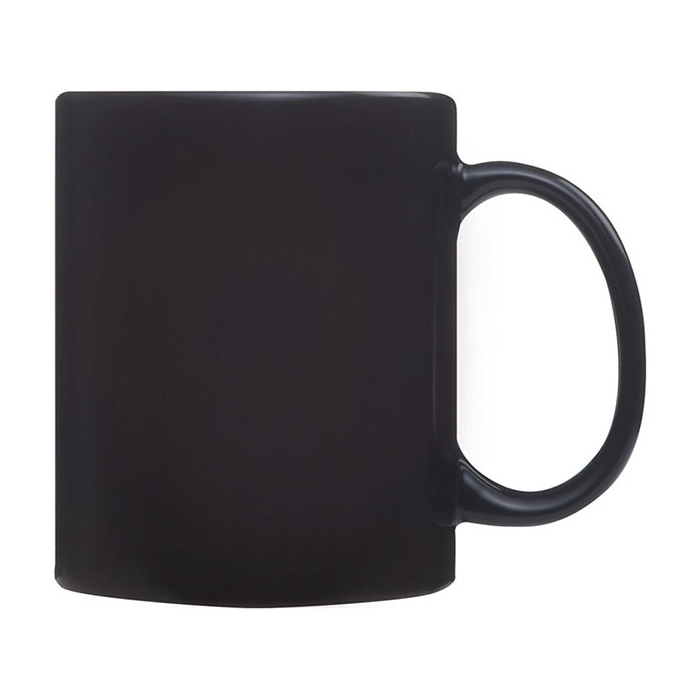 Kubek ceramiczny do sublimacji zmieniający kolor SIRMIONE 300 ml, czarny