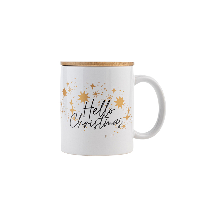 Kubek ceramiczny "Hello Christmas", biały