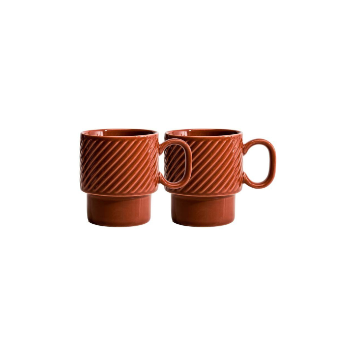 KUBEK DO KAWY COFFEE &amp; MORE, 2-PAK, TERRACOTTA