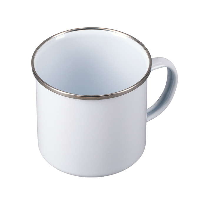 Kubek emaliowany Oldie 500 ml, biały