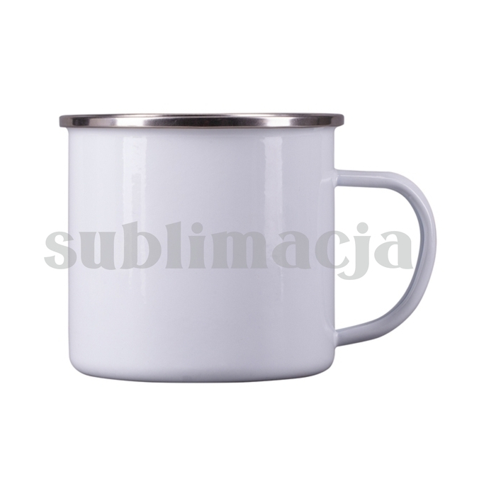 Kubek emaliowany z powłoką sublimacyjną Odis 500 ml, biały