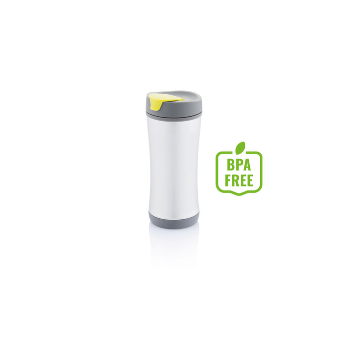 Kubek podróżny 225 ml Boom, demontowalny do recyklingu zielony, szary