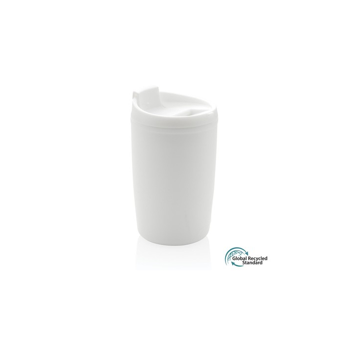Kubek podróżny 300 ml, PP z recyklingu white