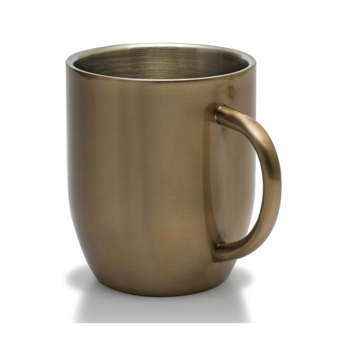 Kubek stalowy Dusk 350 ml, złoty