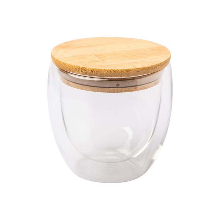 Kubek szklany Arbela 220 ml, brązowy