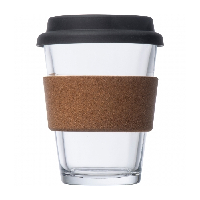 Kubek szklany WROCŁAW 350 ml, czarny