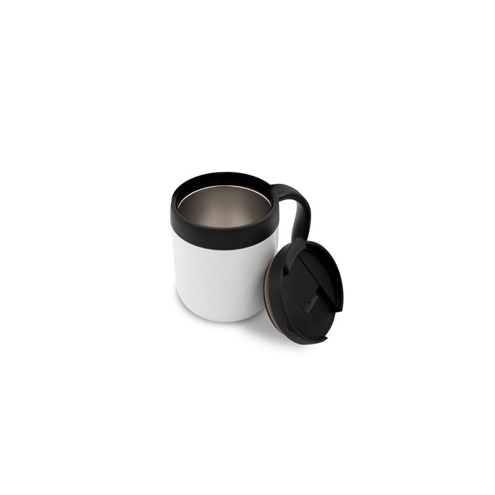 Kubek termiczny 400 ml z rączką | Wyatt biały