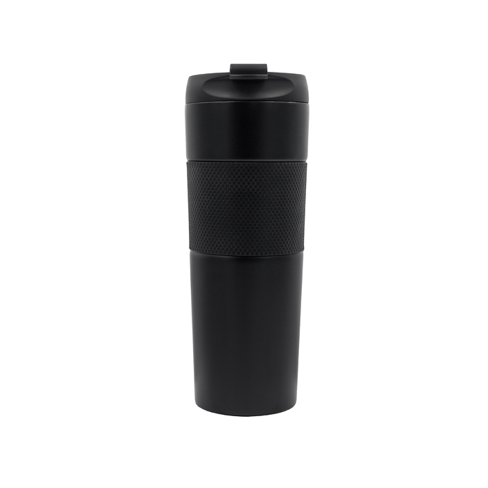 Kubek termiczny z french press Aspet 450 ml, czarny
