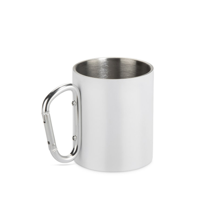 Kubek z recyklingowanej stali nierdzewnej VIVO 250 ml biały