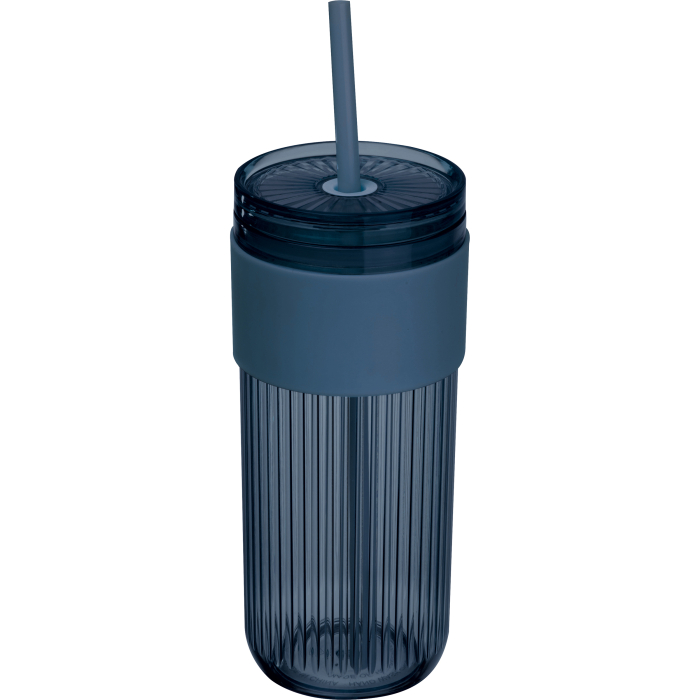 Kubek ze słomką 660 ml SOLEDAD, granatowy