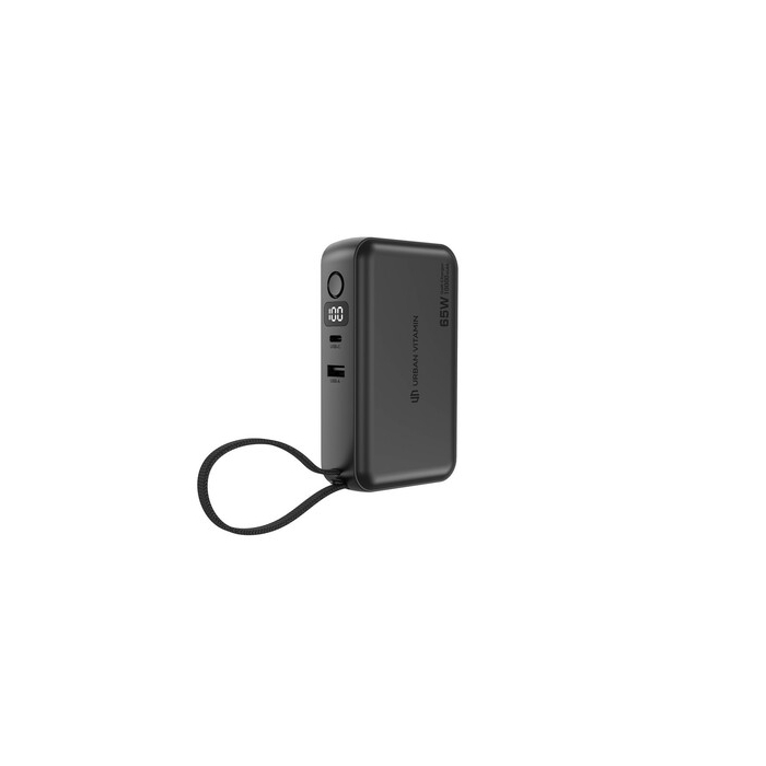 Ładowarka 2 w 1, power bank do laptopa 10000 mAh, 65W Eureka czarny