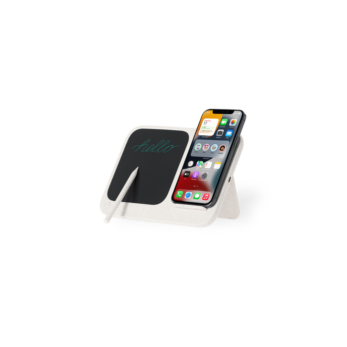 Ładowarka bezprzewodowa 15W, tablica cyfrowa, stojak na telefon neutralny