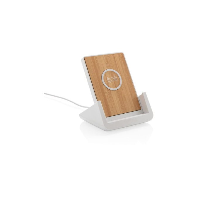 Ładowarka bezprzewodowa 5W, stojak na telefon Ontario biały