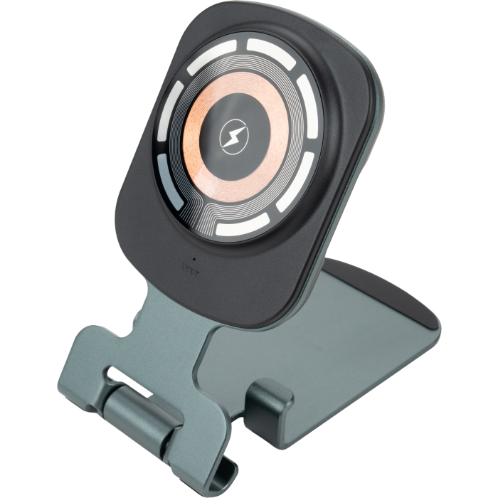 Ładowarka indukcyjna z uchwytem do telefonu, ciemnoszary