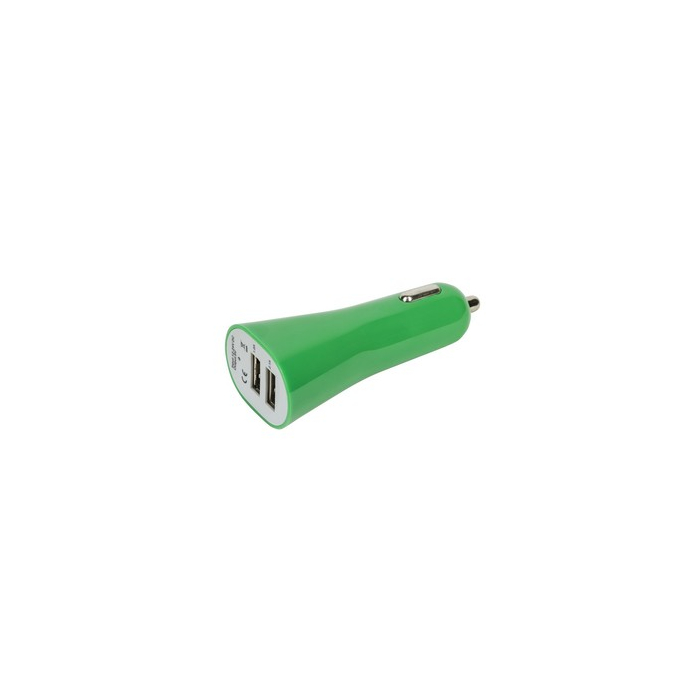 Ładowarka samochodowa USB zielony
