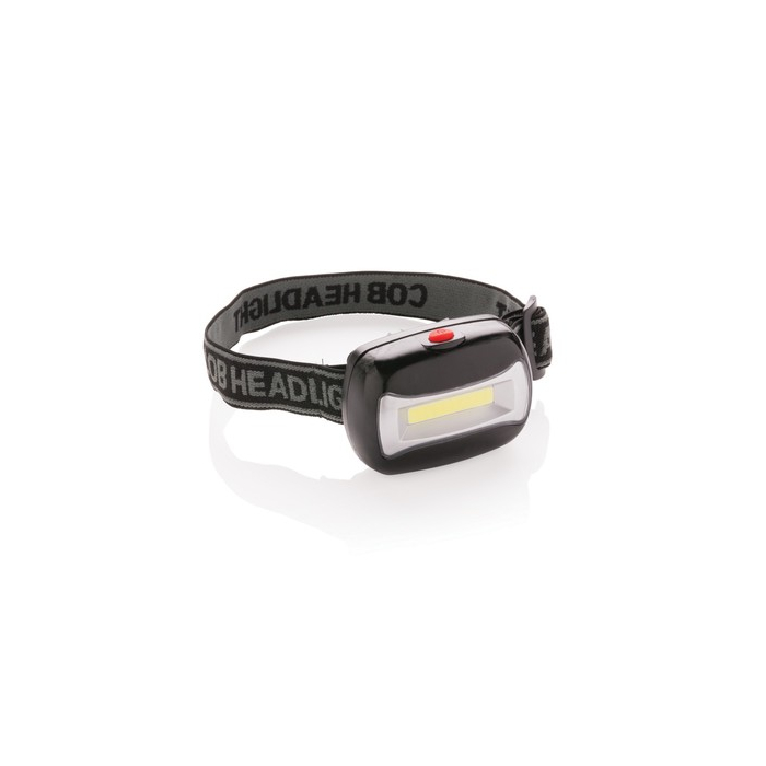 Latarka na głowę COB czarny