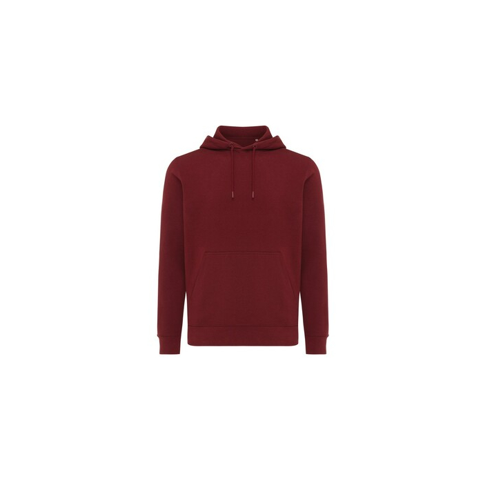 Lekka bluza z kapturem Iqoniq Rila, bawełna z recyklingu czerwony
