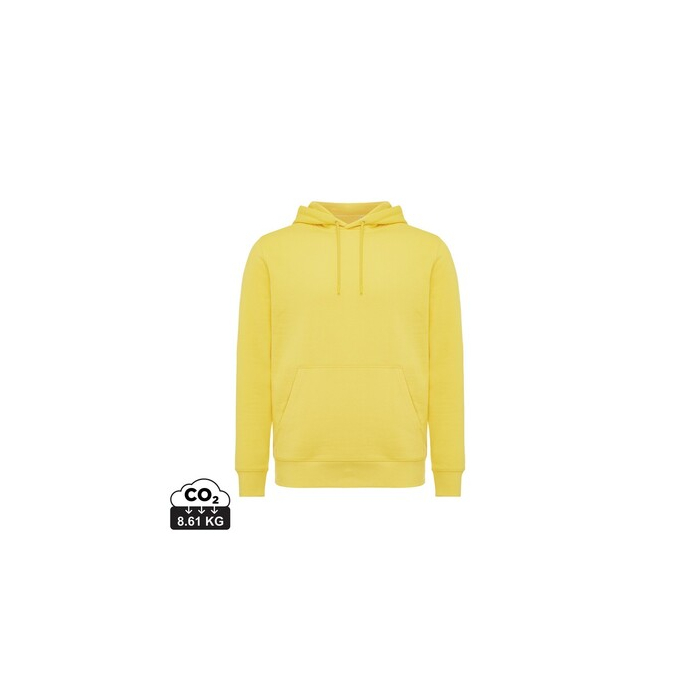 Lekka bluza z kapturem Iqoniq Rila, bawełna z recyklingu żółty