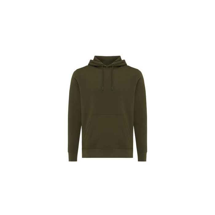 Lekka bluza z kapturem Iqoniq Rila, bawełna z recyklingu khaki