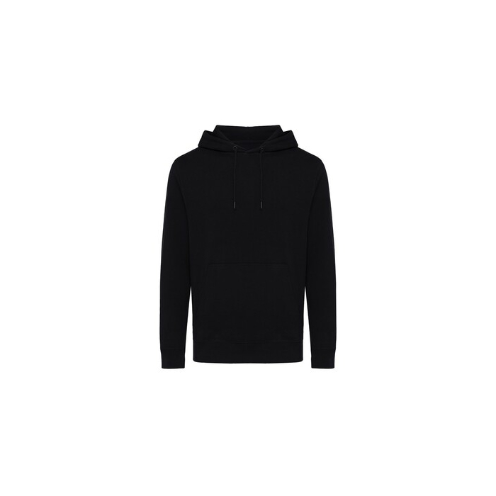 Lekka bluza z kapturem Iqoniq Rila, bawełna z recyklingu czarny