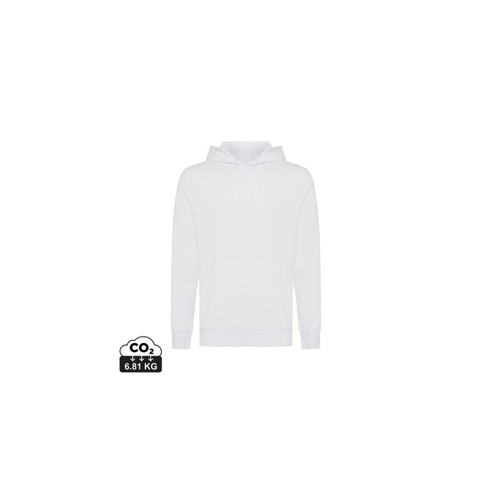 Lekka bluza z kapturem Iqoniq Rila, bawełna z recyklingu biały