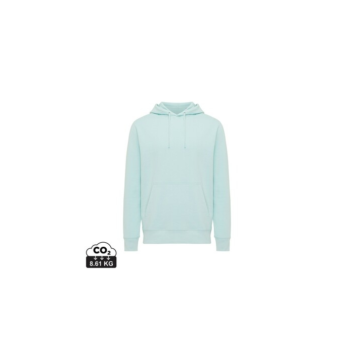 Lekka bluza z kapturem Iqoniq Rila, bawełna z recyklingu zielony