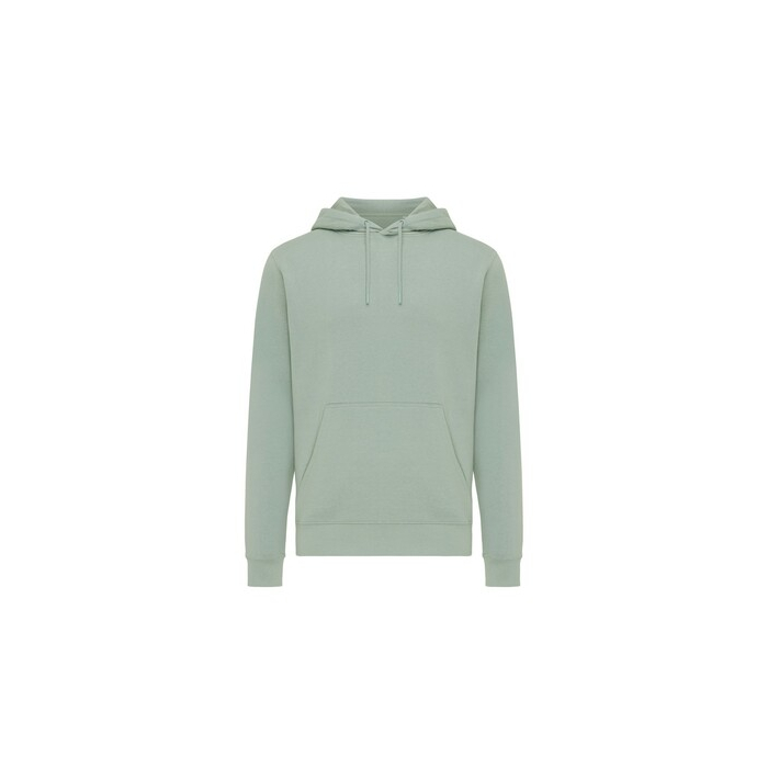 Lekka bluza z kapturem Iqoniq Rila, bawełna z recyklingu zielony
