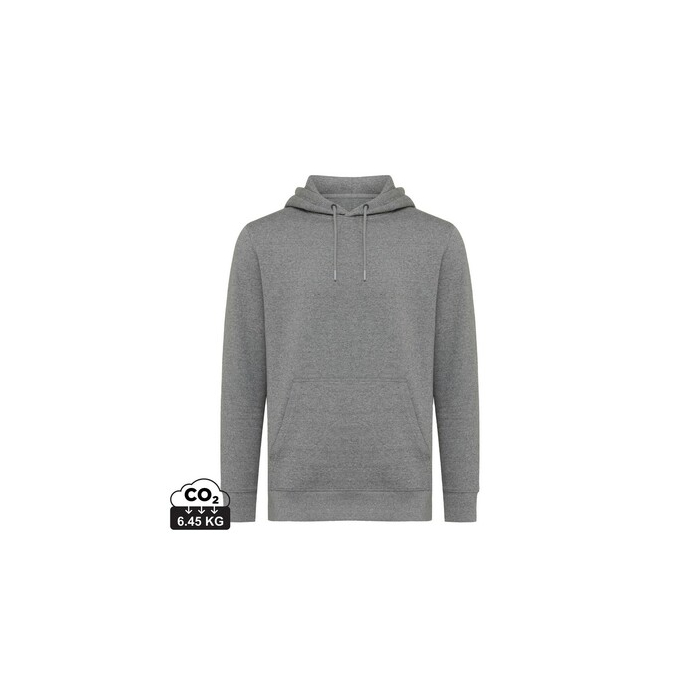 Lekka bluza z kapturem Iqoniq Rila, bawełna z recyklingu szary