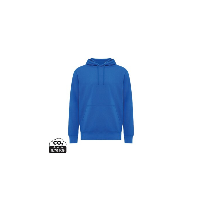 Lekka bluza z kapturem Iqoniq Rila, bawełna z recyklingu niebieski