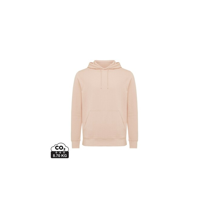 Lekka bluza z kapturem Iqoniq Rila, bawełna z recyklingu czerwony