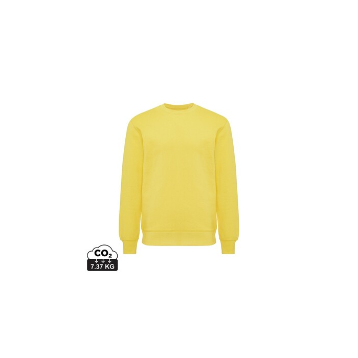 Lekki sweter Iqoniq Etosha, bawełna z recyklingu żółty