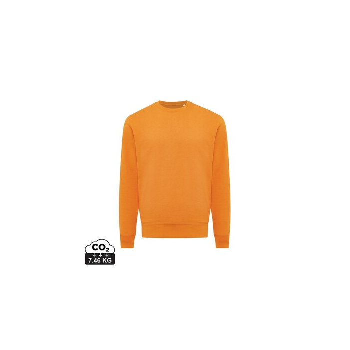 Lekki sweter Iqoniq Etosha, bawełna z recyklingu pomarańczowy
