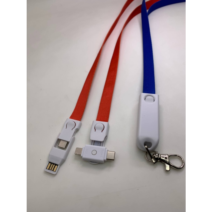 LENNY G - smycz z przewodem do ładowania, 4 w 1