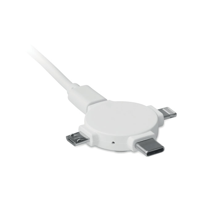 LIGO CABLE - Adapter do kabli 3 w 1, Bialy