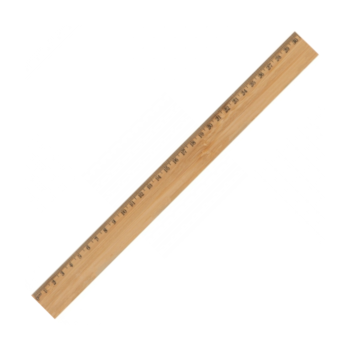 Linijka bambusowa 30 cm, beżowy